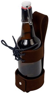 Steampunk Lederen Bierfles Holster Viking Kolf Mok Riem Pouch Carry Wijn Water Bekerhouder Drink Kan Caddy Bag Larp accessoire donker bruin holster