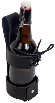 Steampunk Lederen Bierfles Holster Viking Kolf Mok Riem Pouch Carry Wijn Water Bekerhouder Drink Kan Caddy Bag Larp accessoire zwart holster