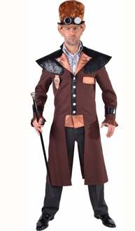 Steampunk outfit man luxe Bruin - Kastanje