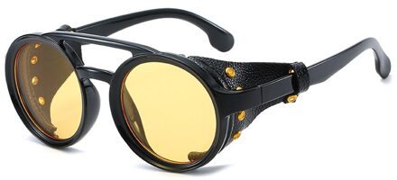 Steampunk Ronde Zonnebril Vrouwen Mannen Vintage Stoom Punk Zonnebril UV400 Sunglass Shades Oculos de sol 05