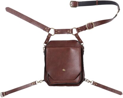 Steampunk Taille Been Zakken Vrouwen Mannen Victoriaanse Stijl Holster Tas Kleine Messenger Bag Mode Reizen Riem Taille Pack Been tas bruin