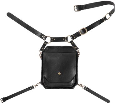 Steampunk Taille Been Zakken Vrouwen Mannen Victoriaanse Stijl Holster Tas Kleine Messenger Bag Mode Reizen Riem Taille Pack Been tas zwart