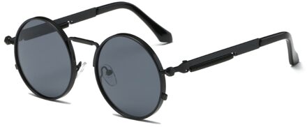 Steampunk Zonnebril Vintage Ronde Lens Mannen Vrouwen Bril