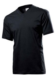 Stedman basic heren t-shirt - met v-hals - zwart - ondershirt - 100% katoen