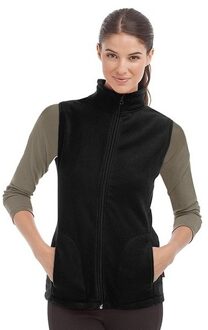 Stedman Fleece bodywarmer voor dames - zwart - rits - polyester