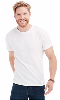 Stedman Set van 2x stuks voordelig Wit t-shirt ronde hals voor heren 150 grams 100% katoen, maat: M