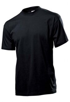 Stedman Set van 2x stuks zwart t-shirt ronde hals katoen, maat: XL