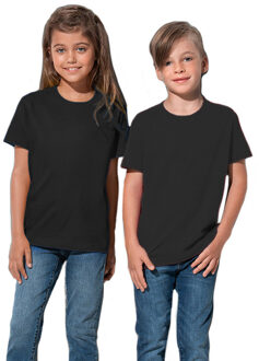 Stedman Zwart kinder t-shirts 110-116 (XS)