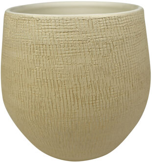 Steege Plantenpot - design look - zand kleurig - 31 x 28 cm - Plantenpotten Beige