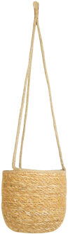 Steege Plantenpot - hangend - zeegras - 17 x 14 cm - Plantenpotten Beige