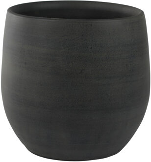 Steege Plantenpot - moderne look - zwart - 31 x 28 cm Grijs