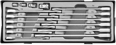 Steek-ratelsleutelset 16 delig T5164