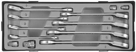 Steek-ratelsleutelset omkeerbaar SAE 12 delig T51215R