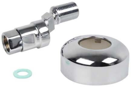 Steekkabel, 1/2"ET x 1/2"IT, 17 mm, met rozet, uitschakelbaar - 986261555