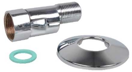 Steekkabel, 1/2"ET x 3/4"IT, 5 mm, met rozet, uitschakelbaar - 986261755