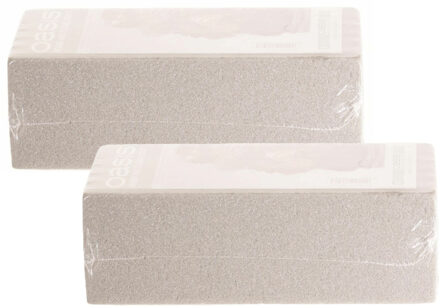 Steekschuim/oase - 2x - droog - rechthoekig - grijs - 23 x 11 x 8 cm - bloemen