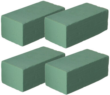 Steekschuim/oase voor plantenbak - 4x - groen - nat - 23 x 7,5 x 11 cm