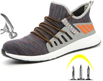 Steel Toe Safety Shoes For Men Work Outdoor Anti Slip Breathable Protective Boots Men's Puncture Proof Indestructible Men Shoes