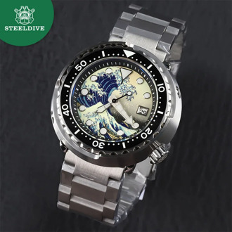 STEELDIVE NH35 Mechanical Watch 300m Diver Watches Waterproof Luminous Sapphire Crystal Automatic Watch Mens