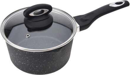 Steelpan - met glazen deksel - D18 cm - anti-aanbak - Koken - Pannen - Sauspan/juspan