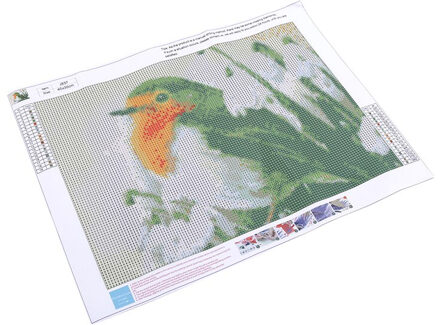 Steen Schilderen Olieverf Orchidee Groene Vogel Ronde Diamant Vol Diamanten 5d Diy Kruissteek Diamant Schilderij