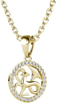 Steenbok Zodiac Hangers - Goud en Kristal - maat