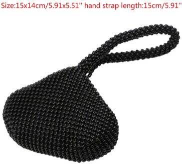 Steentjes Vrouwen Metal Avond Clutch Bag Mode Dame Diamond Party Metallic Handtas Voor Bruiloft Tas 5 Kleuren Kralen zwart