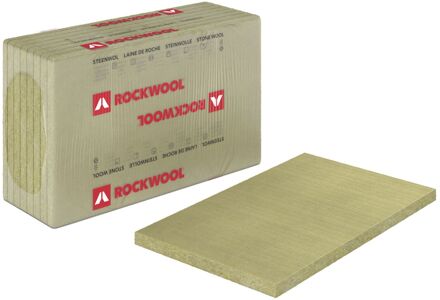 Steenwol Isolatieplaat Plus - Rd-waarde 1,25m² K/w – 45mm - 100x60cm - 6m² - 10st