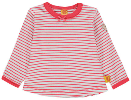 Steiff Girl s shirt met lange mouwen, strepen rood - 56