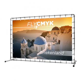 Steigerframe banner voor indoor- en outdoor gebruik drukken