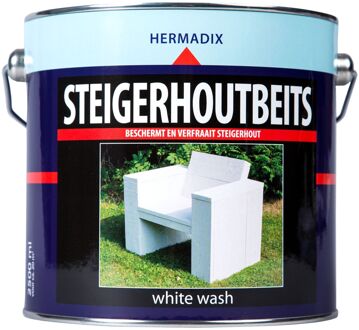 Steigerh beits wh wash 2500 ml Wit