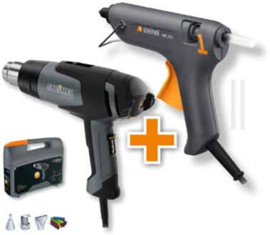Steinel Actieset 088422 | HG2120E + Koffer + Gluematic 1011 | Inclusief 2 lijmsticks - 088422