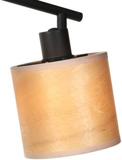 Steinhauer Bamboe plafondlamp, 2-lamps naturel, zwart