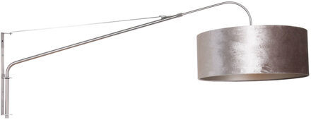 Steinhauer Elegant Classy wandlamp staal en zilver kap ?50 cm