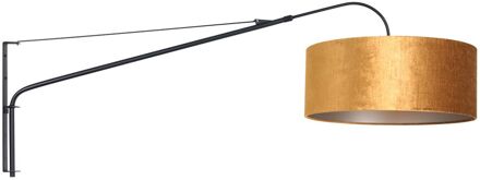 Steinhauer Elegant Classy wandlamp zwart en goud kap ?50 cm