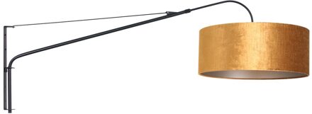 Steinhauer Elegant Classy wandlamp zwart en goud kap ?50 cm