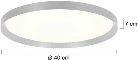 Steinhauer Flady plafondlamp, staal, Ø 40 cm, direct/indirect