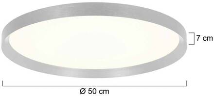 Steinhauer Flady plafondlamp, staal, Ø 50 cm, direct/indirect