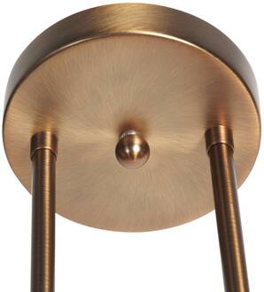 Steinhauer Hanglamp Anthea, 2-lamps, brons, metaal, glas, E27 brons, albast