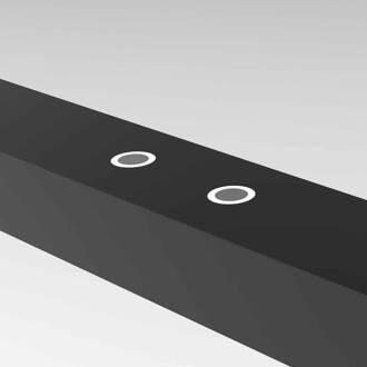 Steinhauer Hanglamp Bande, up/down, zwart, 120 cm, CCT, dimmer