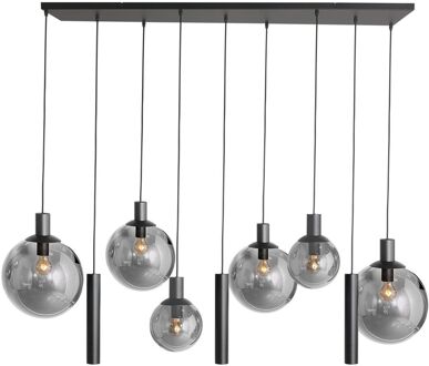 Steinhauer Hanglamp bollique L 140 cm B 25 cm 9 lichts 3798 zwart