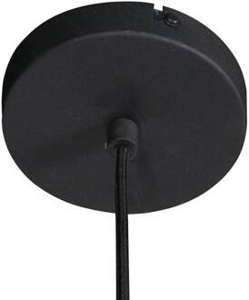 Steinhauer Hanglamp Flinter, houtdecor, metaal, Ø 50 cm, E27