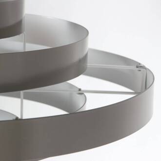 Steinhauer Hanglamp Halo Cirque, grijs, metaal, Ø 50 cm, E27