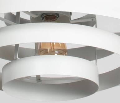 Steinhauer Hanglamp Halo Cirque, wit, metaal, Ø 50 cm, E27