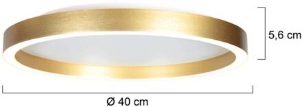 Steinhauer LED plafondlamp Ringlux goudkleurig, Ø 40 cm, metaal, 2.700 K