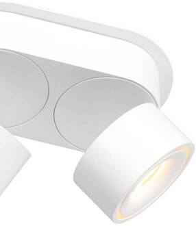 Steinhauer LED plafondspot Fez, wit, 2-lamps, metaal, zwenkbaar