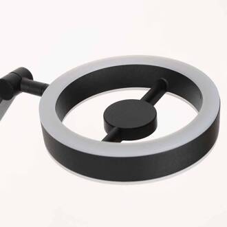 Steinhauer LED tafellamp Ringlux, zwart, metaal, verstelbaar