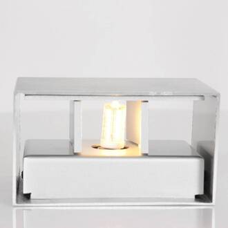 Steinhauer LED wandlamp Muro 3365, staalgrijs, hoekig, G9, 2.700 K