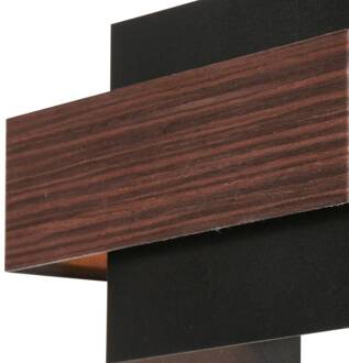 Steinhauer LED wandlamp Muro 3368, houtlook, up/down, G9, 2.700 K houtkleurig