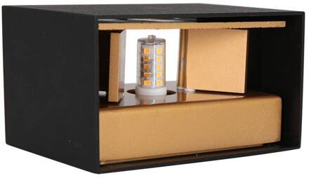 Steinhauer Muro wandlamp zwart metaal dimbaar